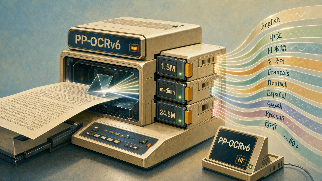 PP-OCRv6 на Hugging Face: 50 языков в одной OCR-модели — от 1,5 до 34,5 млн параметров